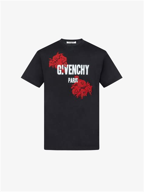 roses & givenchy paris printed t-shirt|ross online shopping website.